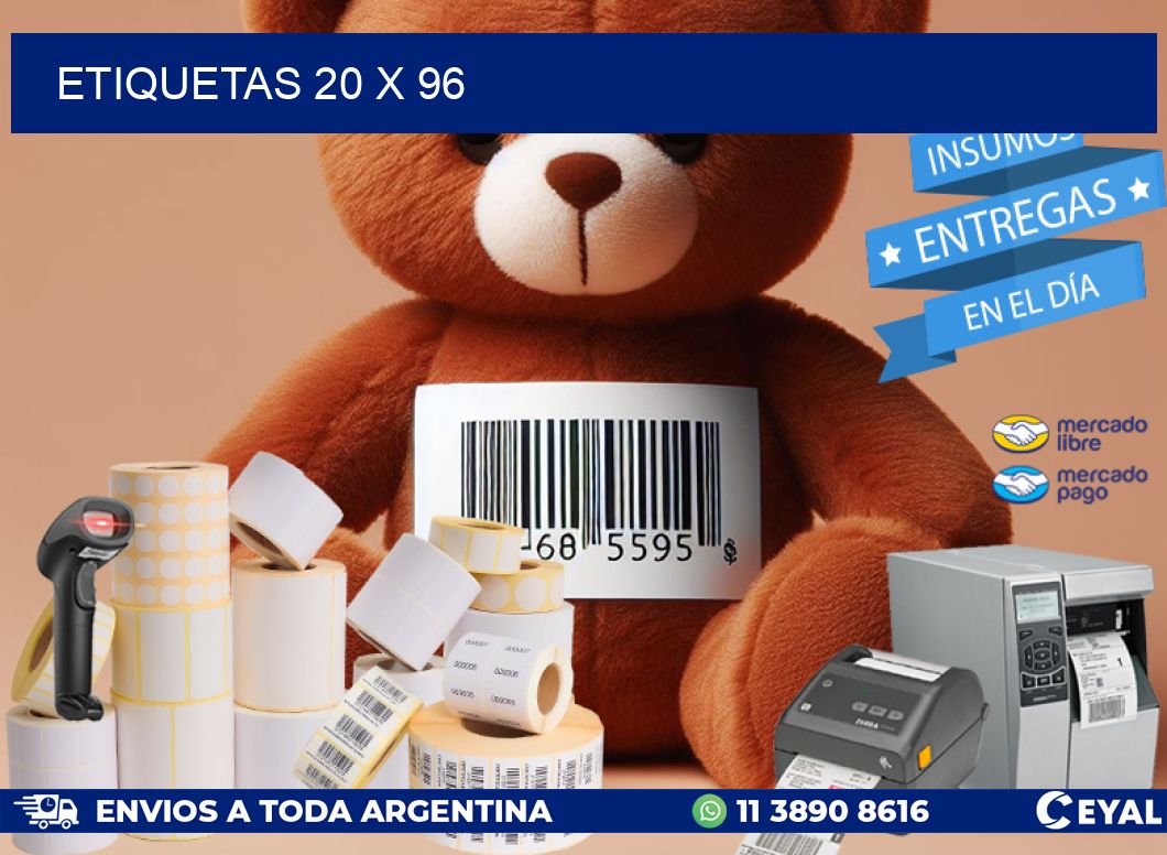 ETIQUETAS 20 x 96