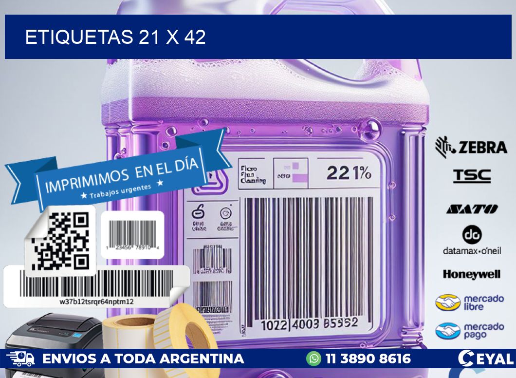 ETIQUETAS 21 x 42