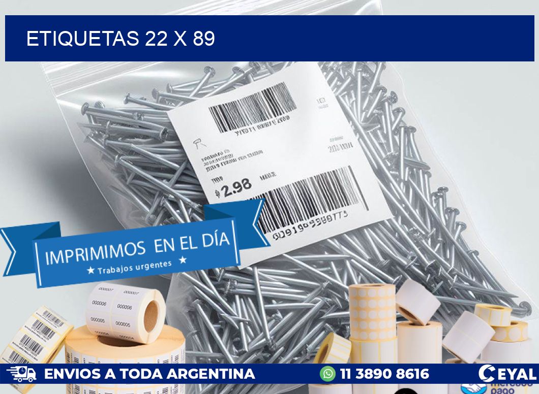 ETIQUETAS 22 x 89