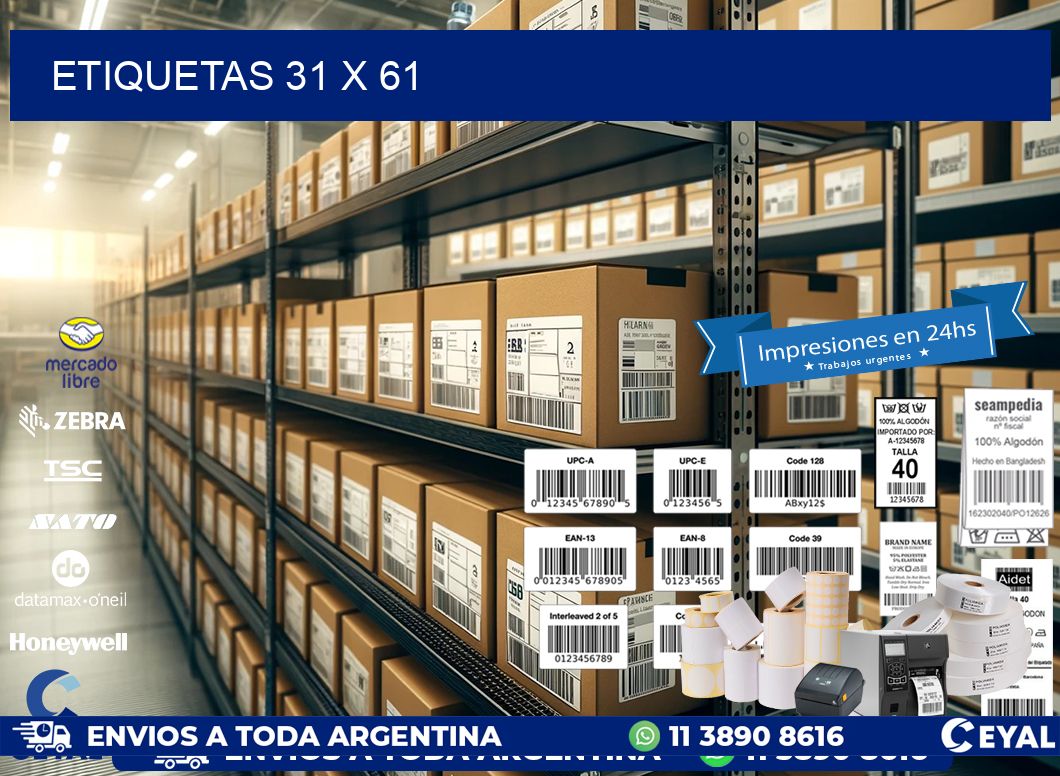 ETIQUETAS 31 x 61