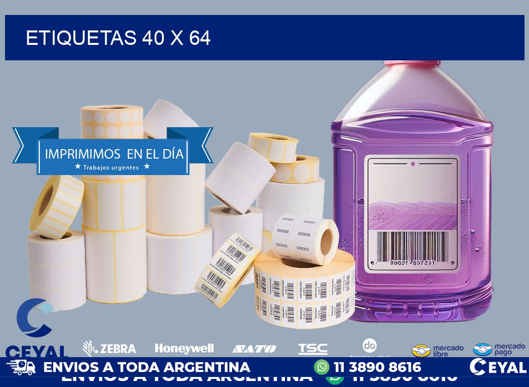 ETIQUETAS 40 x 64