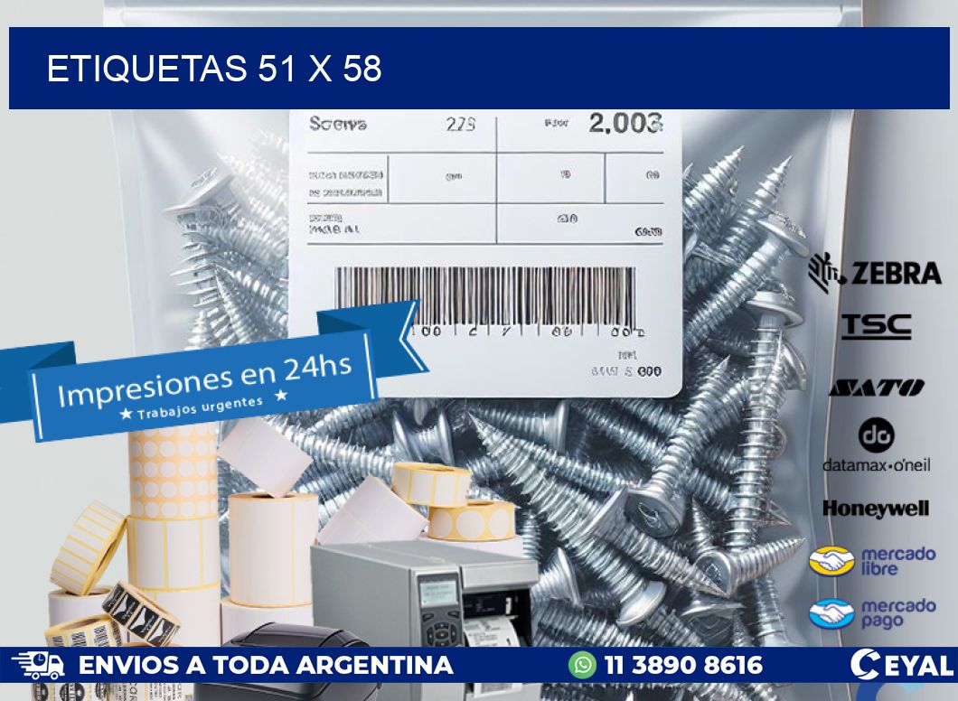 ETIQUETAS 51 x 58