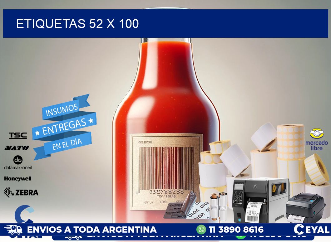 ETIQUETAS 52 x 100