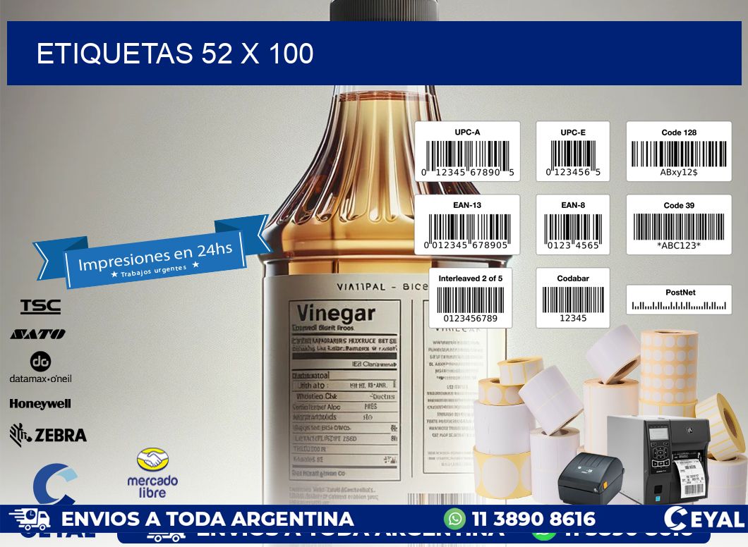 ETIQUETAS 52 x 100