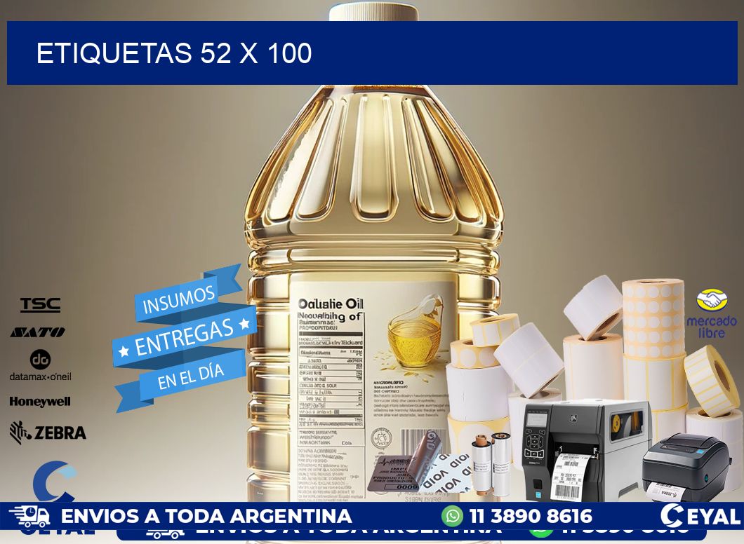 ETIQUETAS 52 x 100