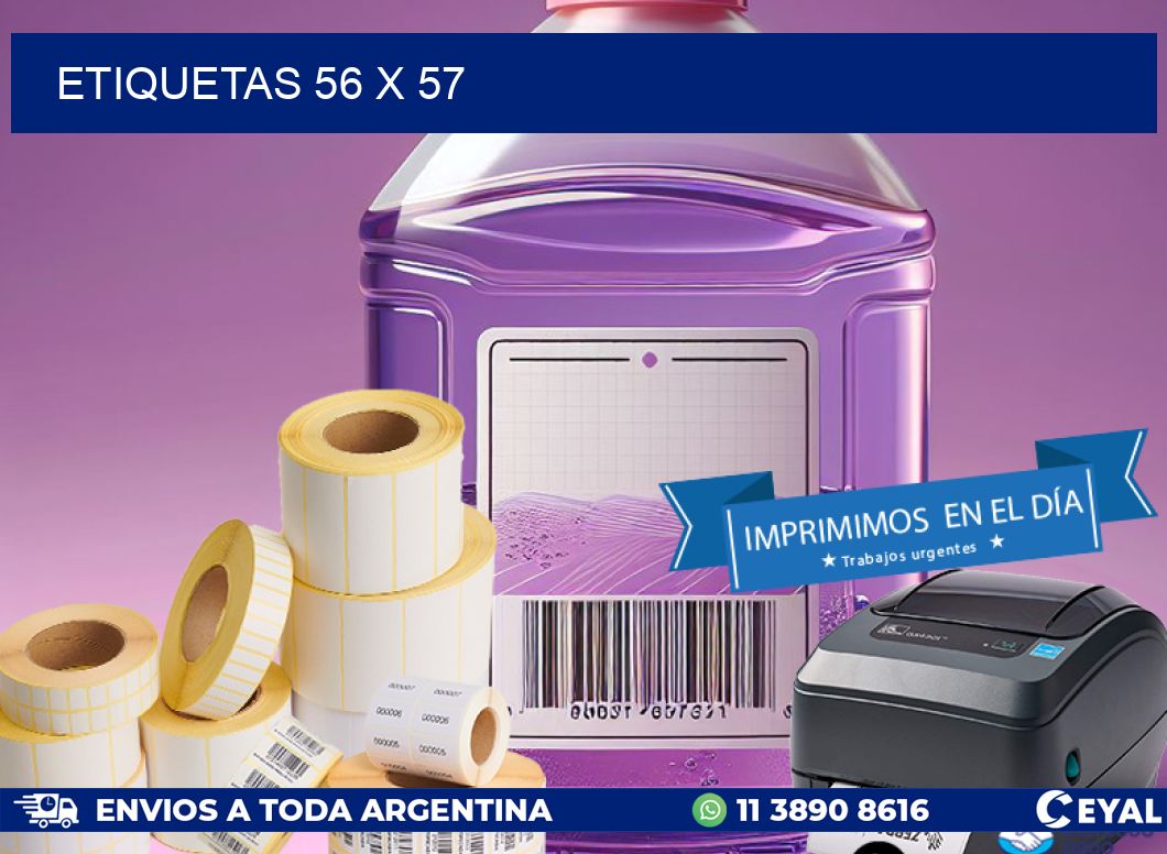 ETIQUETAS 56 x 57