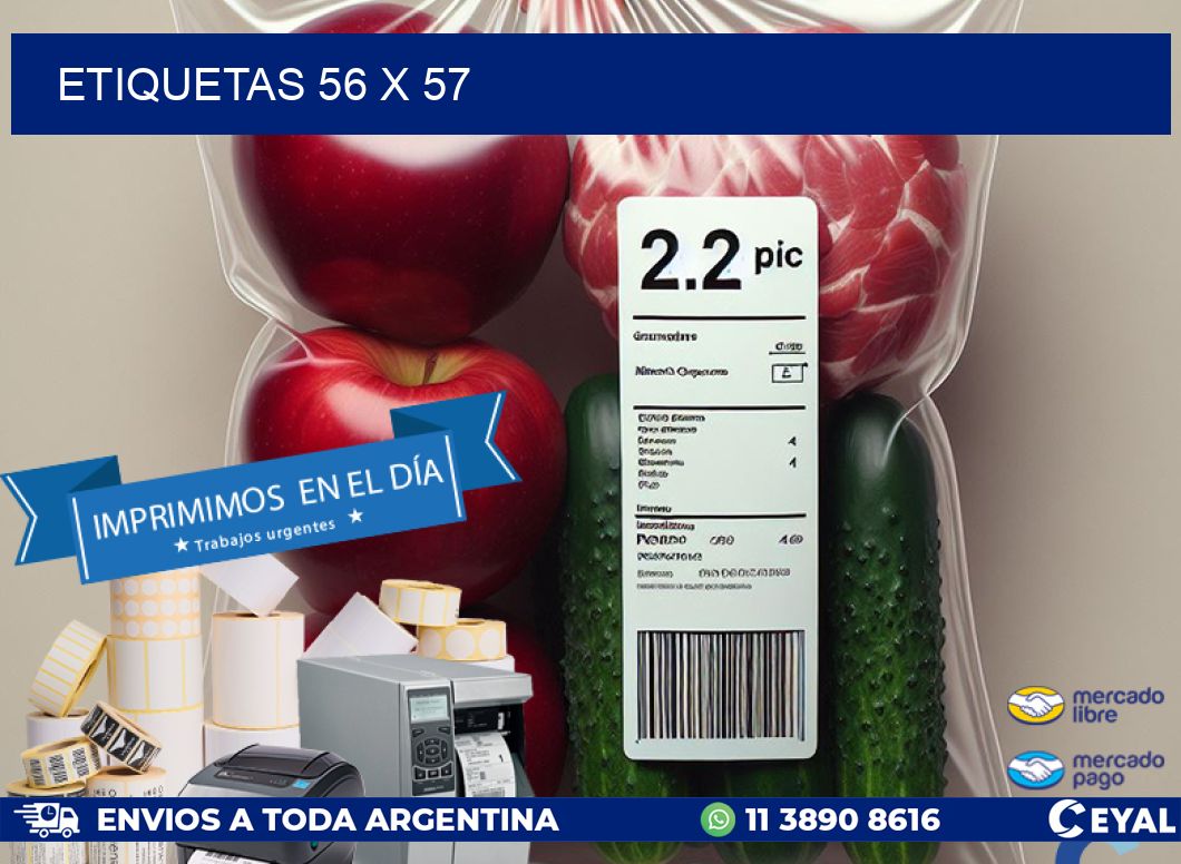 ETIQUETAS 56 x 57