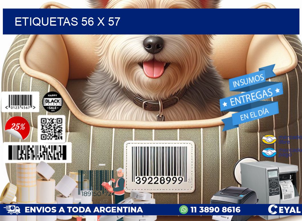 ETIQUETAS 56 x 57