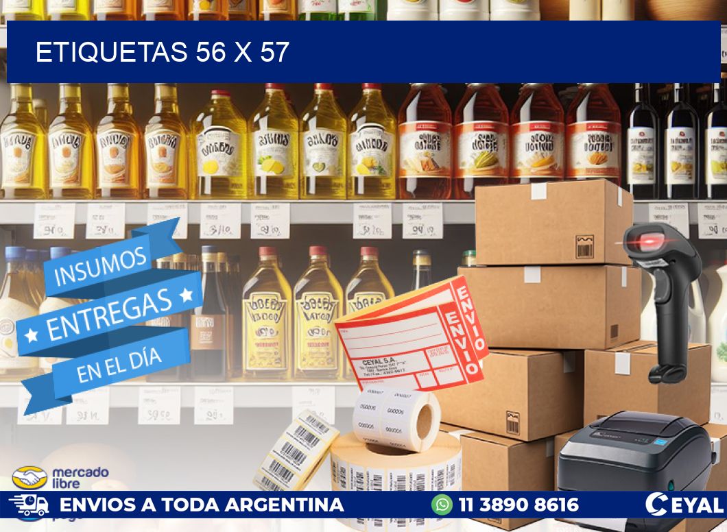 ETIQUETAS 56 x 57