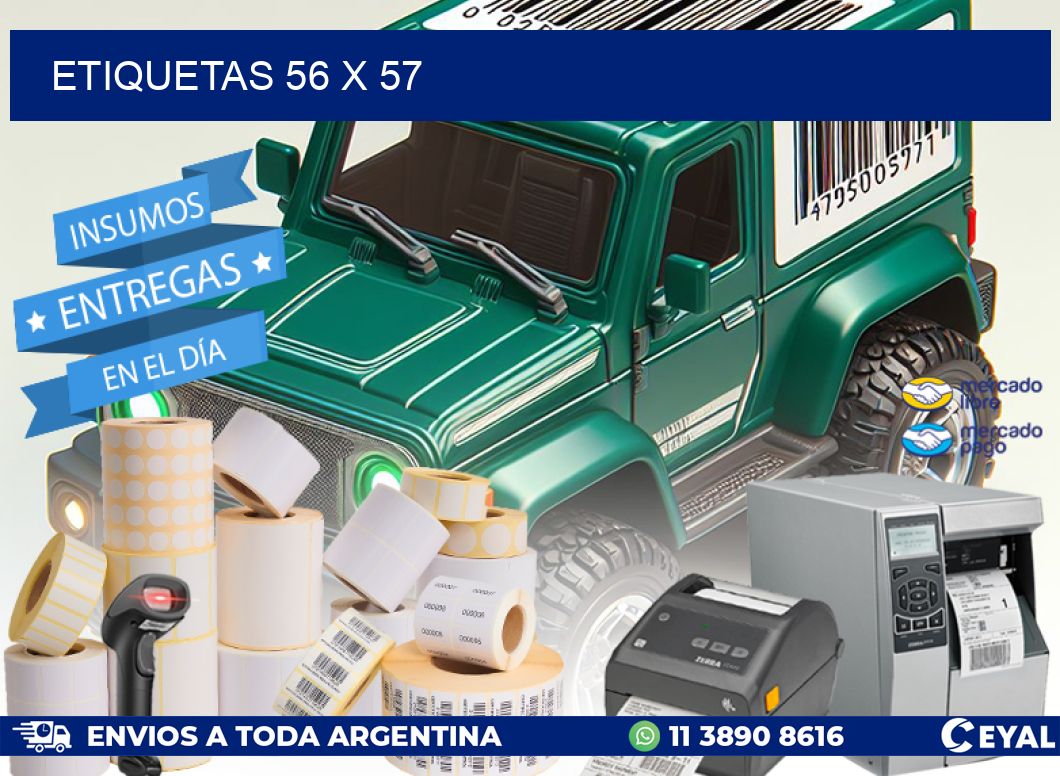 ETIQUETAS 56 x 57