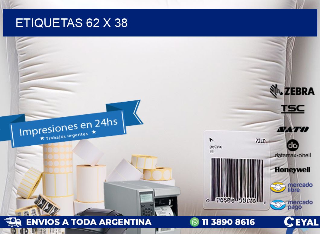 ETIQUETAS 62 x 38