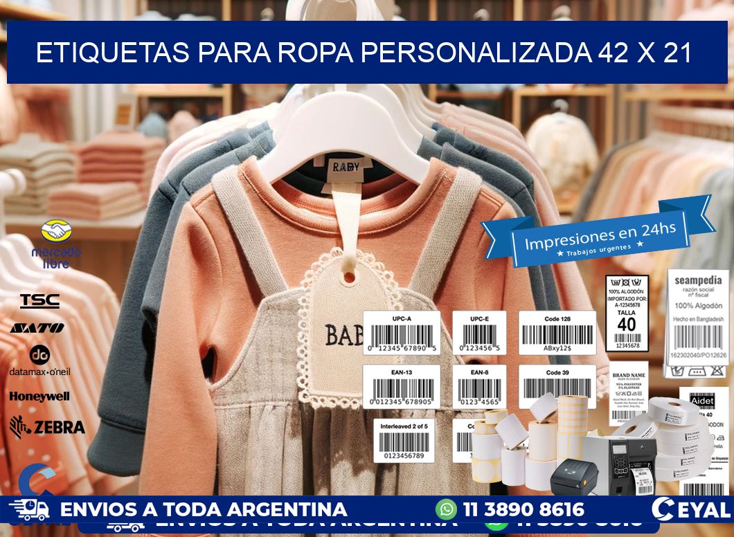 ETIQUETAS PARA ROPA PERSONALIZADA 42 x 21