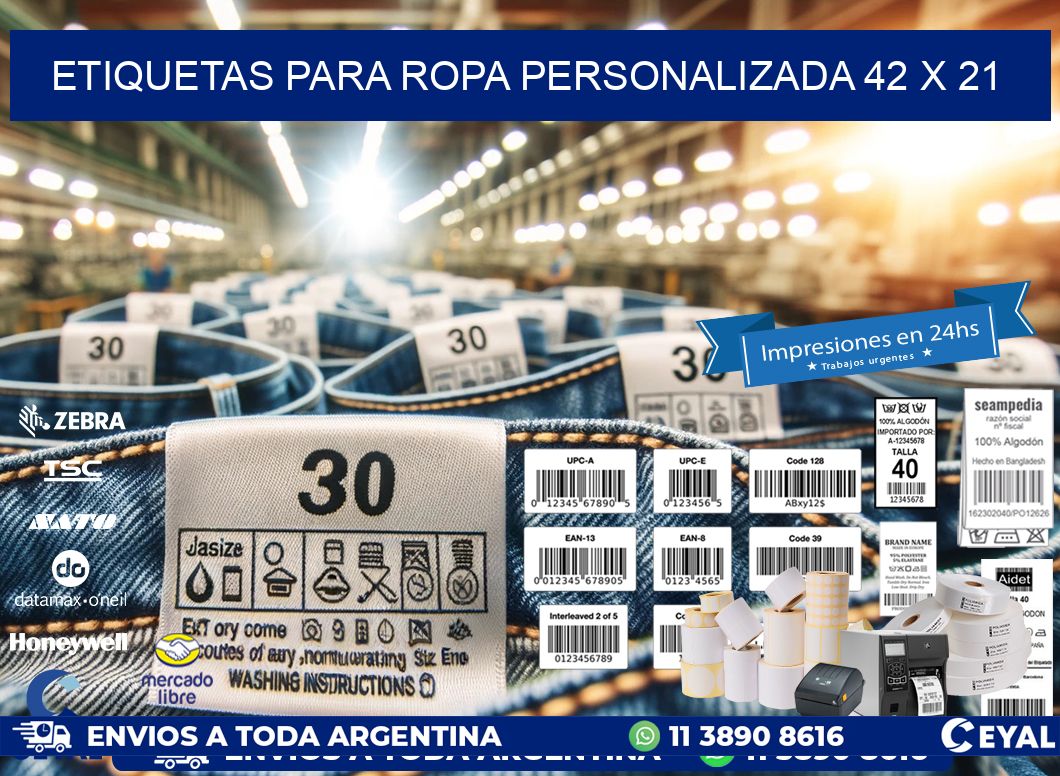 ETIQUETAS PARA ROPA PERSONALIZADA 42 x 21