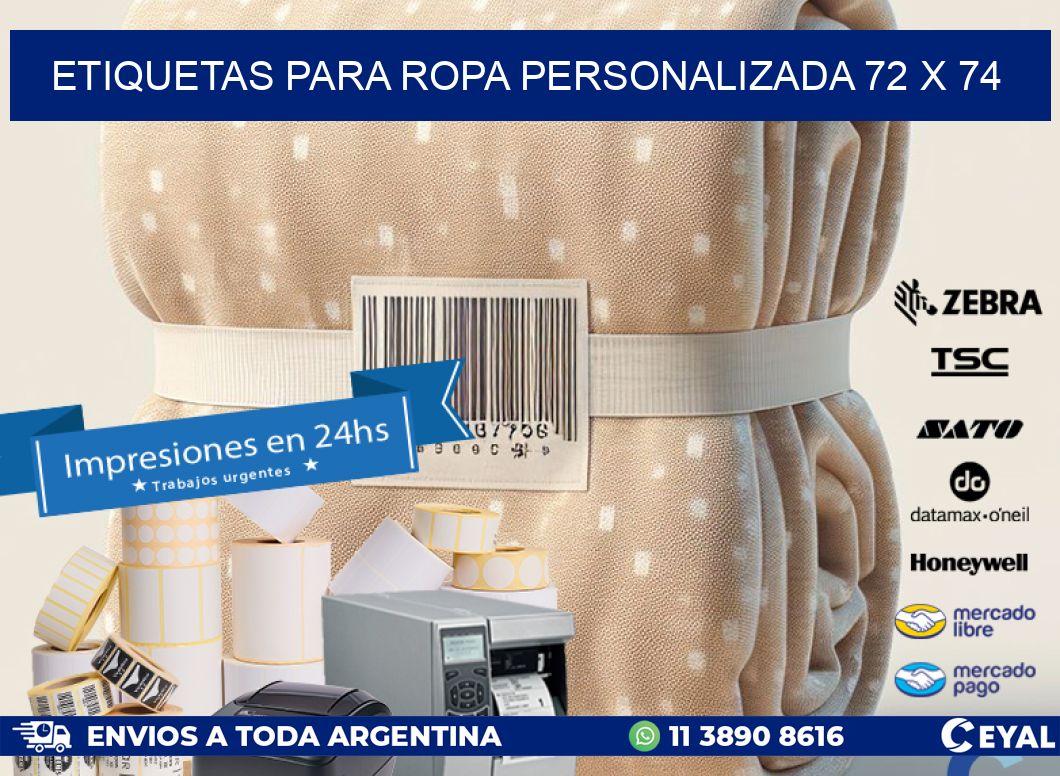 ETIQUETAS PARA ROPA PERSONALIZADA 72 x 74