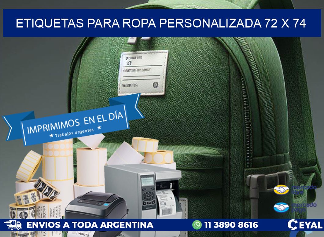 ETIQUETAS PARA ROPA PERSONALIZADA 72 x 74
