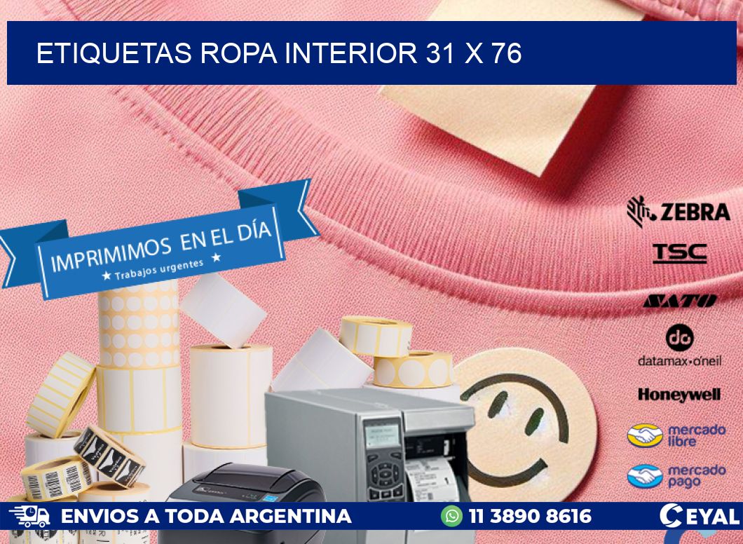 ETIQUETAS ROPA INTERIOR 31 x 76