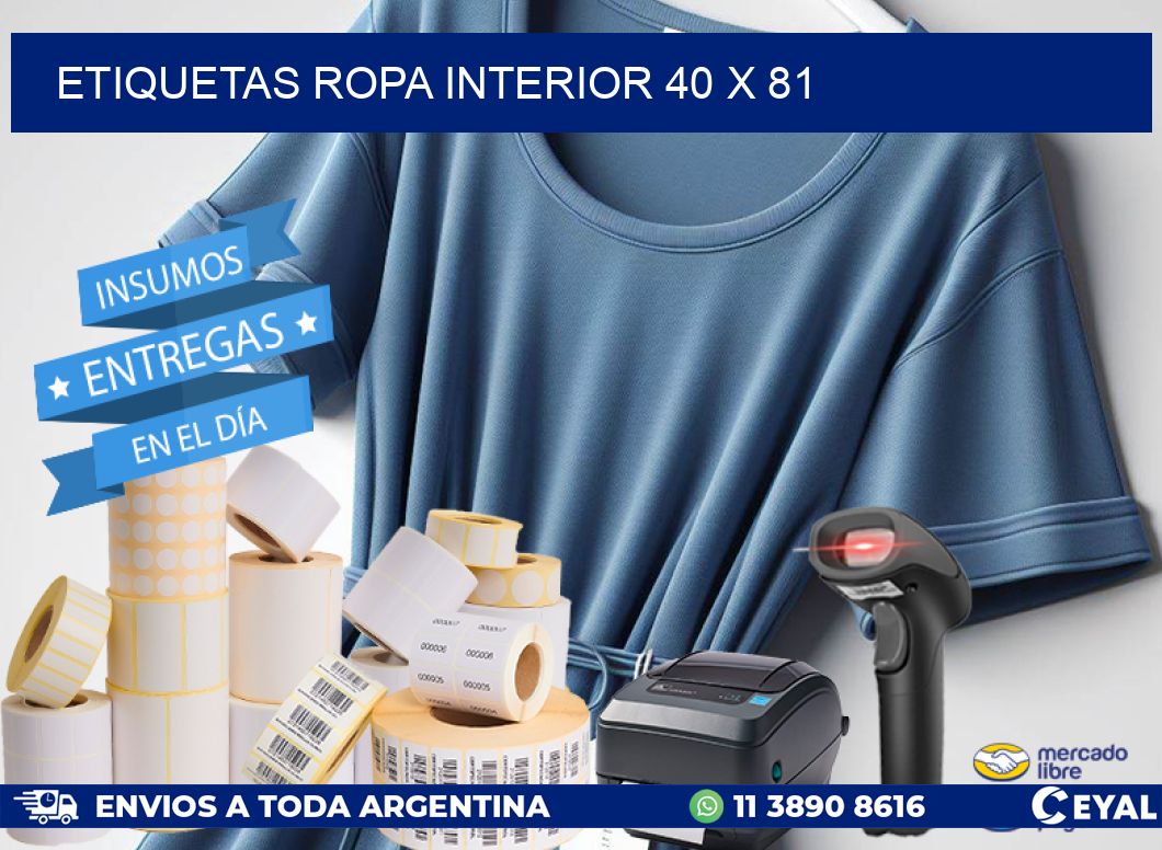 ETIQUETAS ROPA INTERIOR 40 x 81