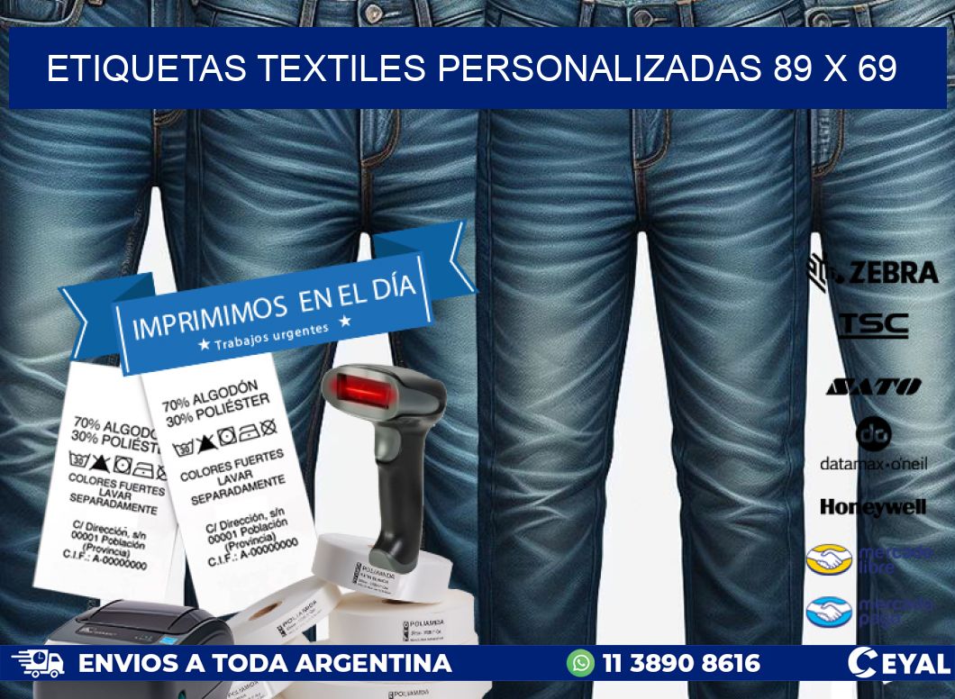 ETIQUETAS TEXTILES PERSONALIZADAS 89 x 69