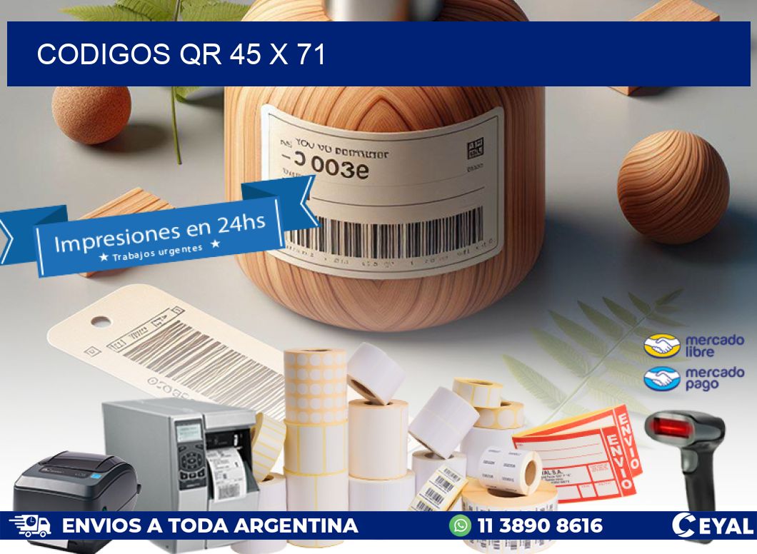 CODIGOS QR 45 x 71