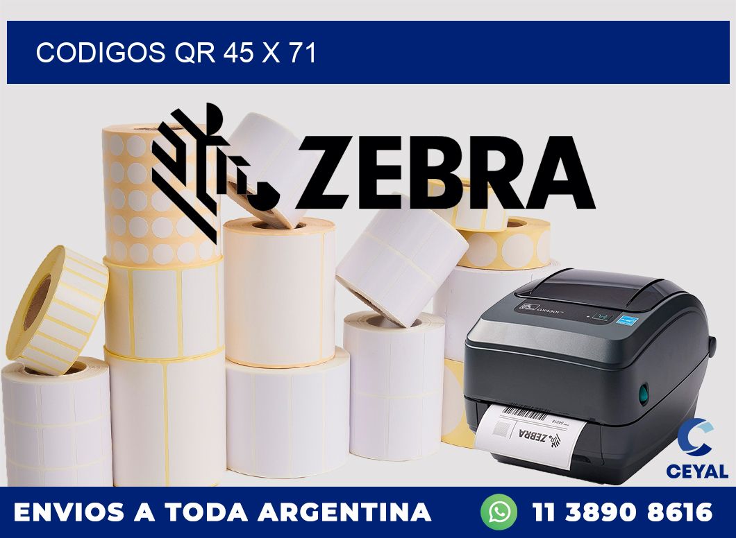 CODIGOS QR 45 x 71