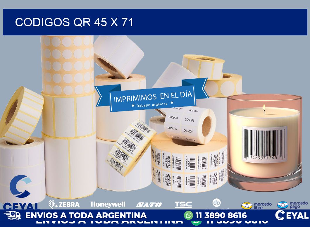CODIGOS QR 45 x 71