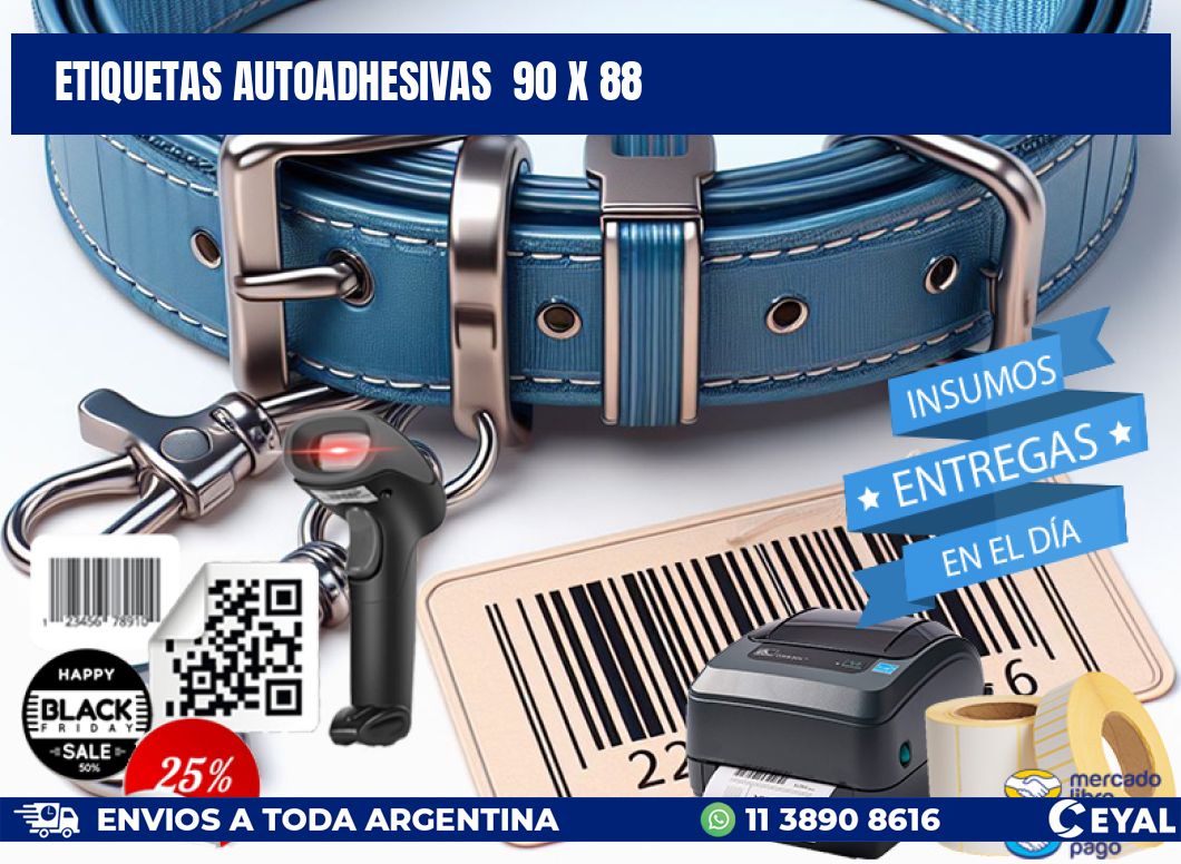 ETIQUETAS AUTOADHESIVAS  90 x 88