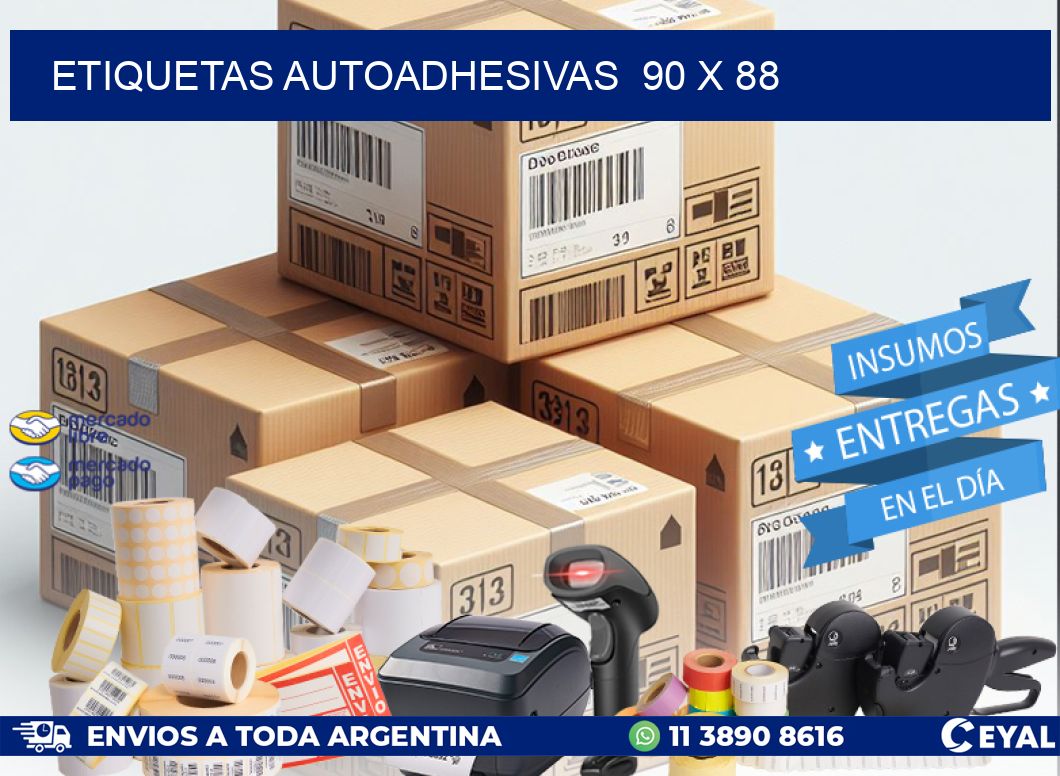 ETIQUETAS AUTOADHESIVAS  90 x 88