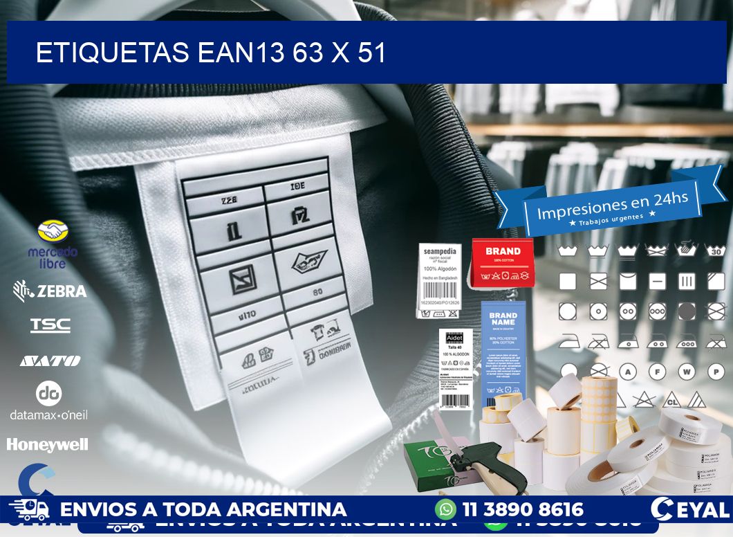 ETIQUETAS EAN13 63 x 51