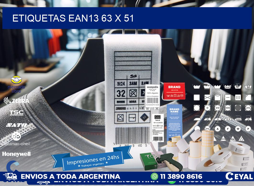 ETIQUETAS EAN13 63 x 51