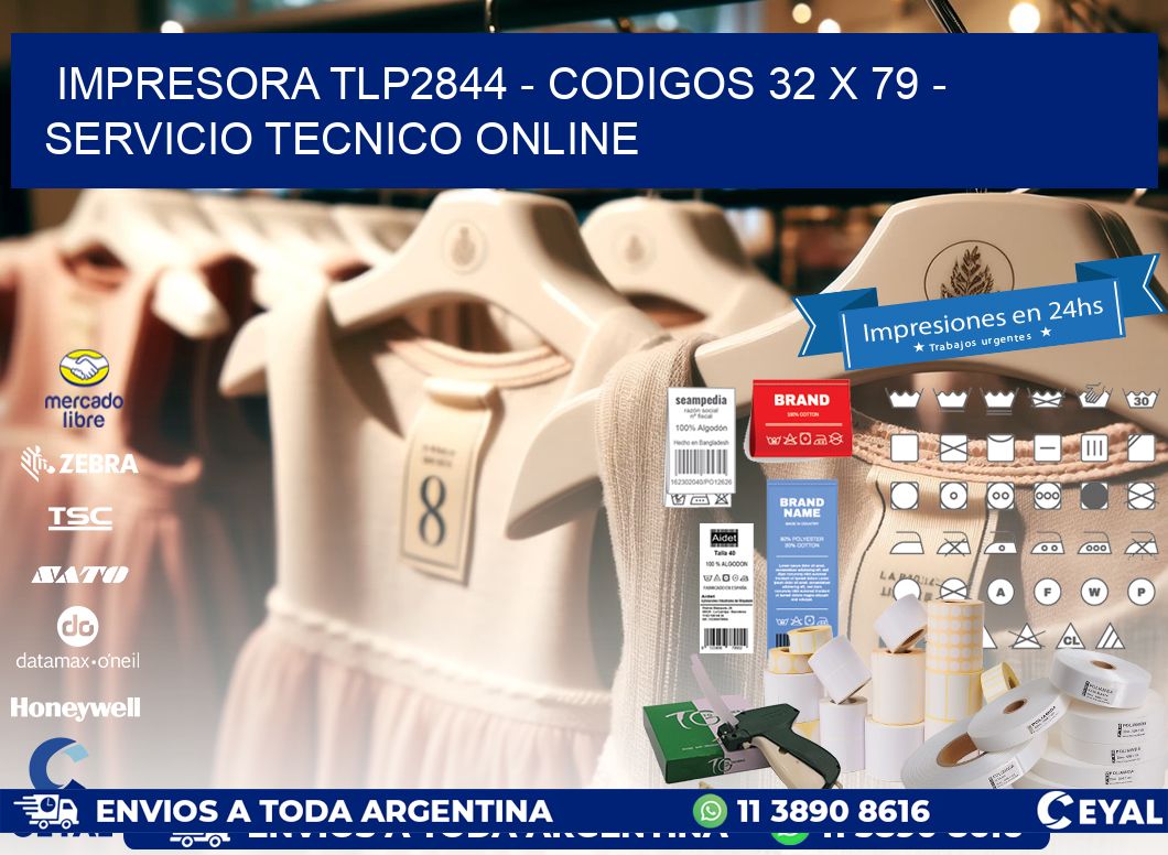 IMPRESORA TLP2844 - CODIGOS 32 x 79 - SERVICIO TECNICO ONLINE