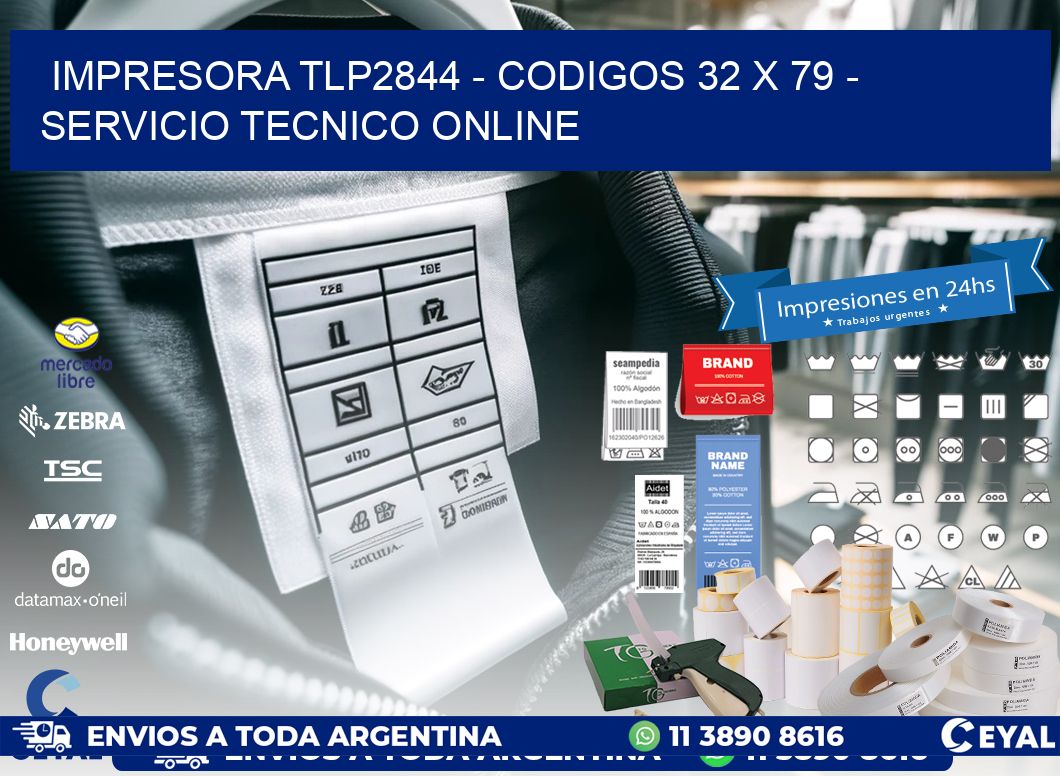 IMPRESORA TLP2844 - CODIGOS 32 x 79 - SERVICIO TECNICO ONLINE