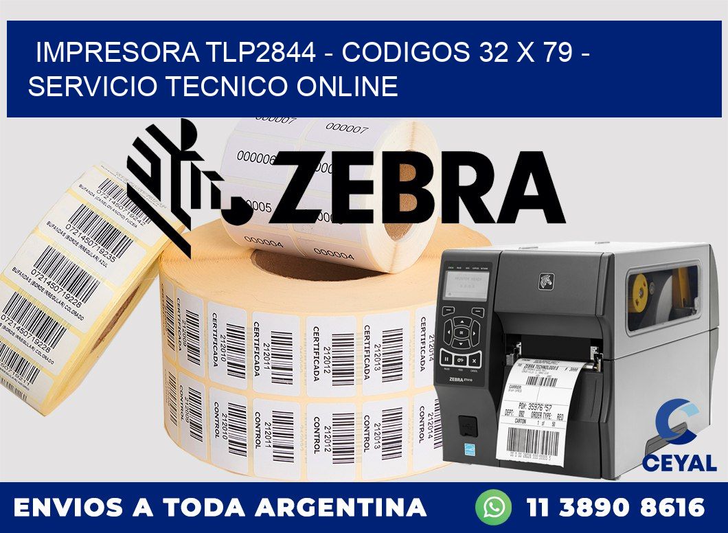 IMPRESORA TLP2844 - CODIGOS 32 x 79 - SERVICIO TECNICO ONLINE