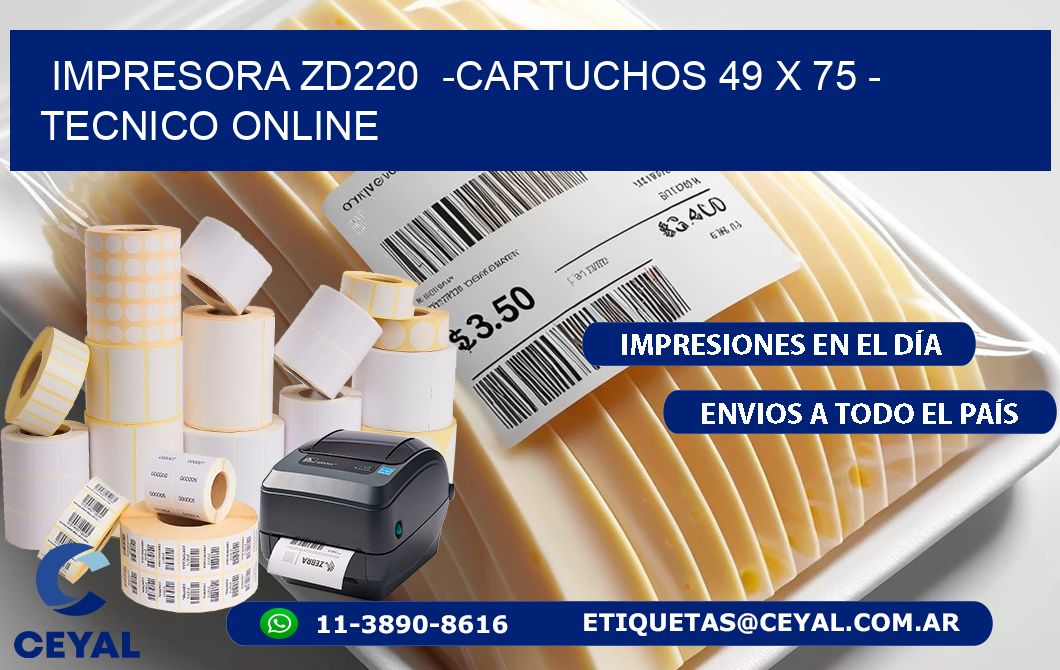 IMPRESORA ZD220  -CARTUCHOS 49 x 75 – TECNICO ONLINE