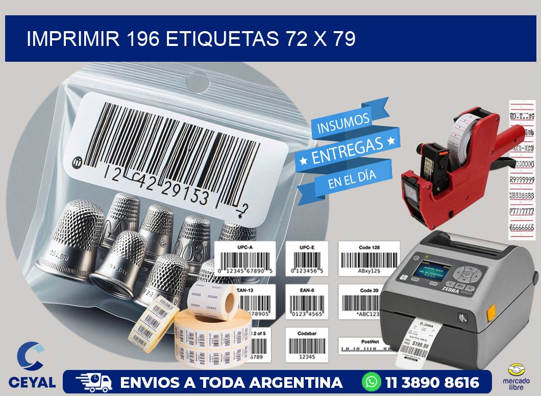 IMPRIMIR 196 ETIQUETAS 72 x 79