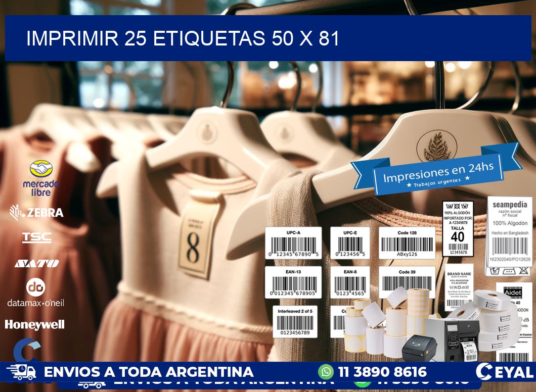 IMPRIMIR 25 ETIQUETAS 50 x 81