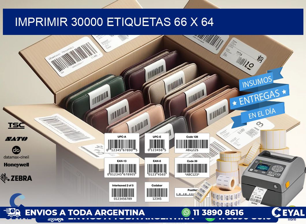 IMPRIMIR 30000 ETIQUETAS 66 x 64