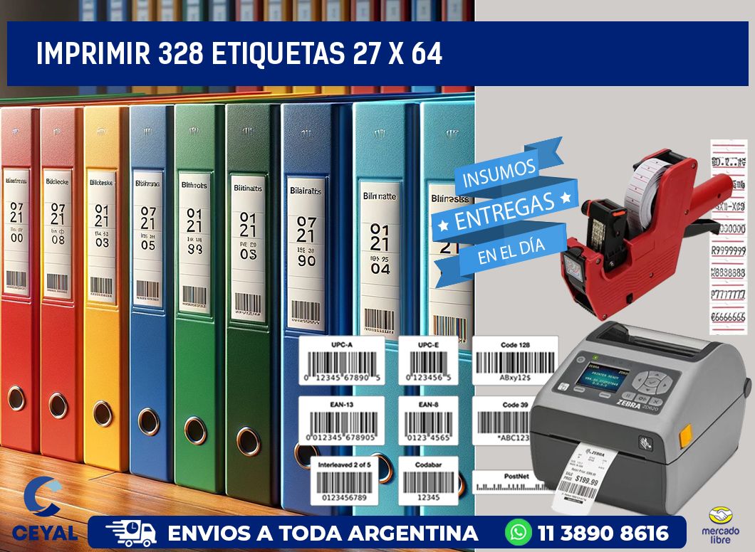 IMPRIMIR 328 ETIQUETAS 27 x 64