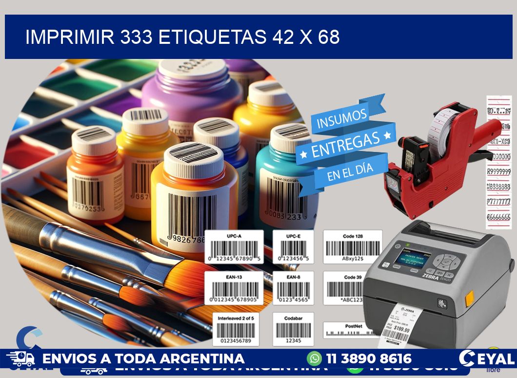 IMPRIMIR 333 ETIQUETAS 42 x 68