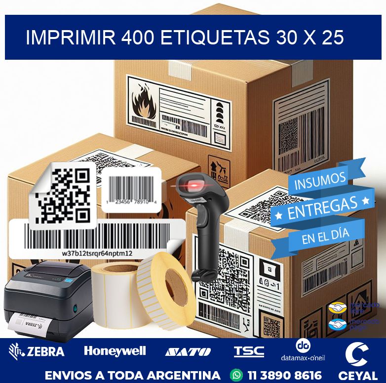 IMPRIMIR 400 ETIQUETAS 30 x 25
