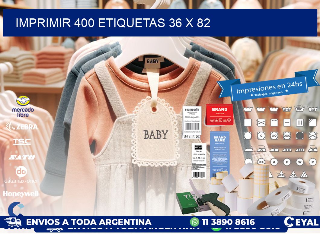 IMPRIMIR 400 ETIQUETAS 36 x 82