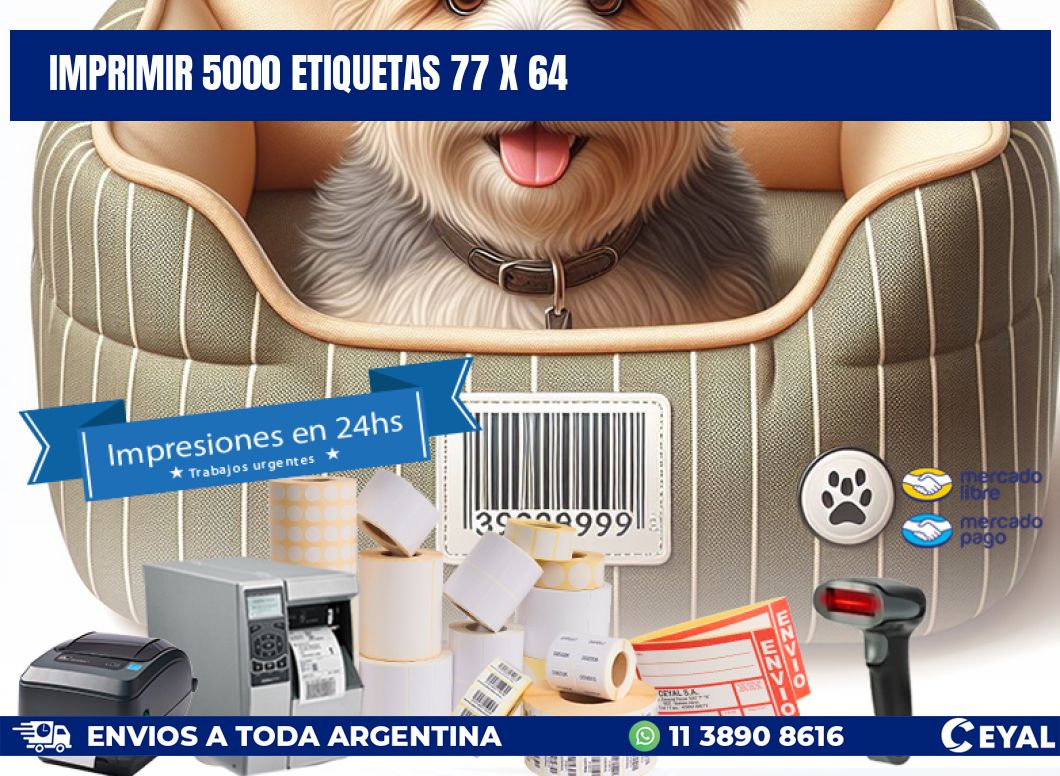 IMPRIMIR 5000 ETIQUETAS 77 x 64