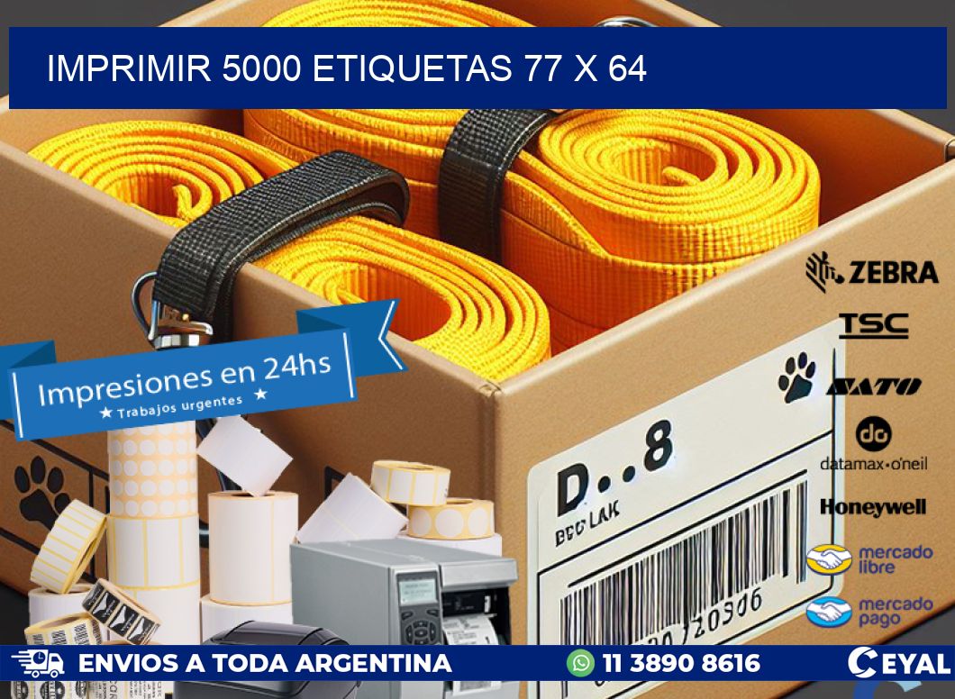 IMPRIMIR 5000 ETIQUETAS 77 x 64