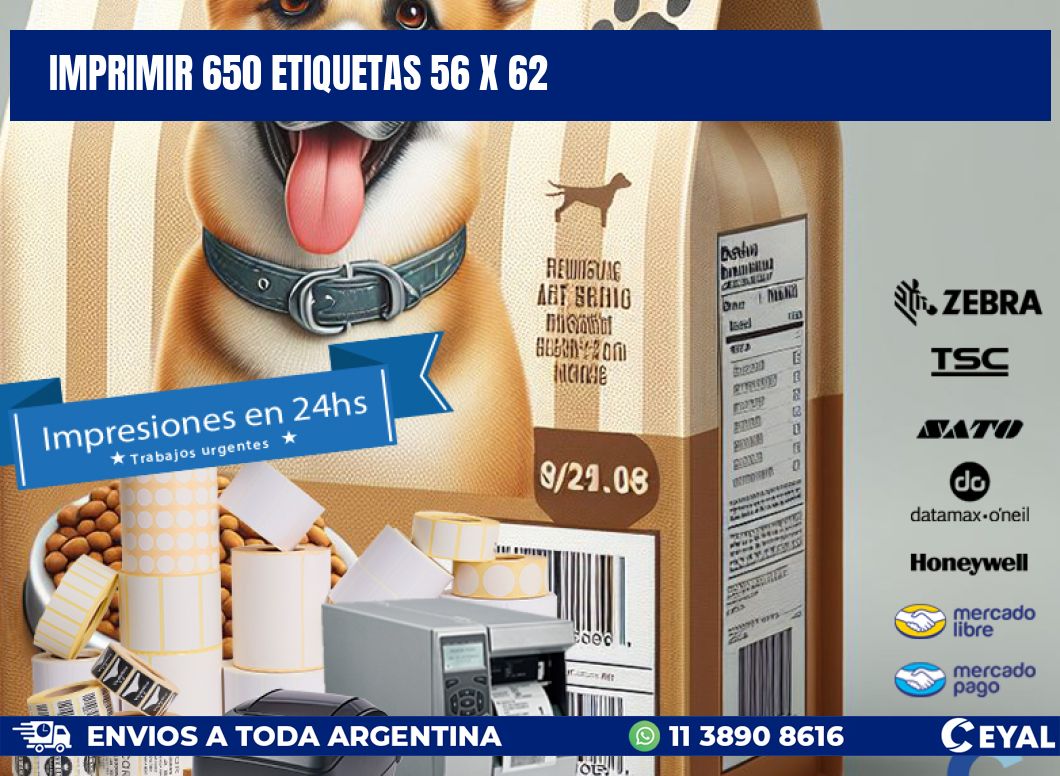 IMPRIMIR 650 ETIQUETAS 56 x 62
