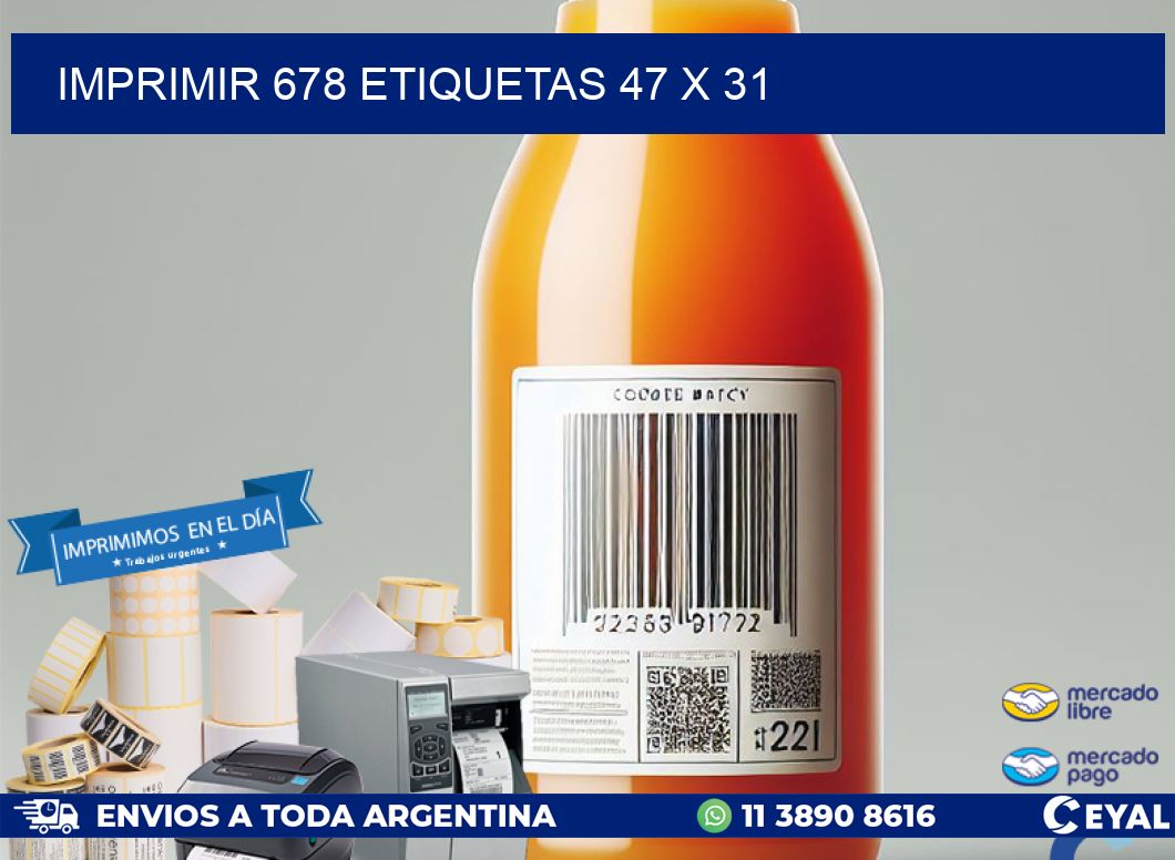 IMPRIMIR 678 ETIQUETAS 47 x 31