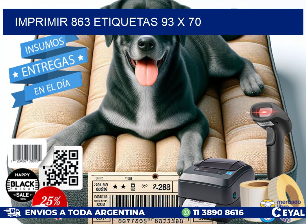 IMPRIMIR 863 ETIQUETAS 93 x 70