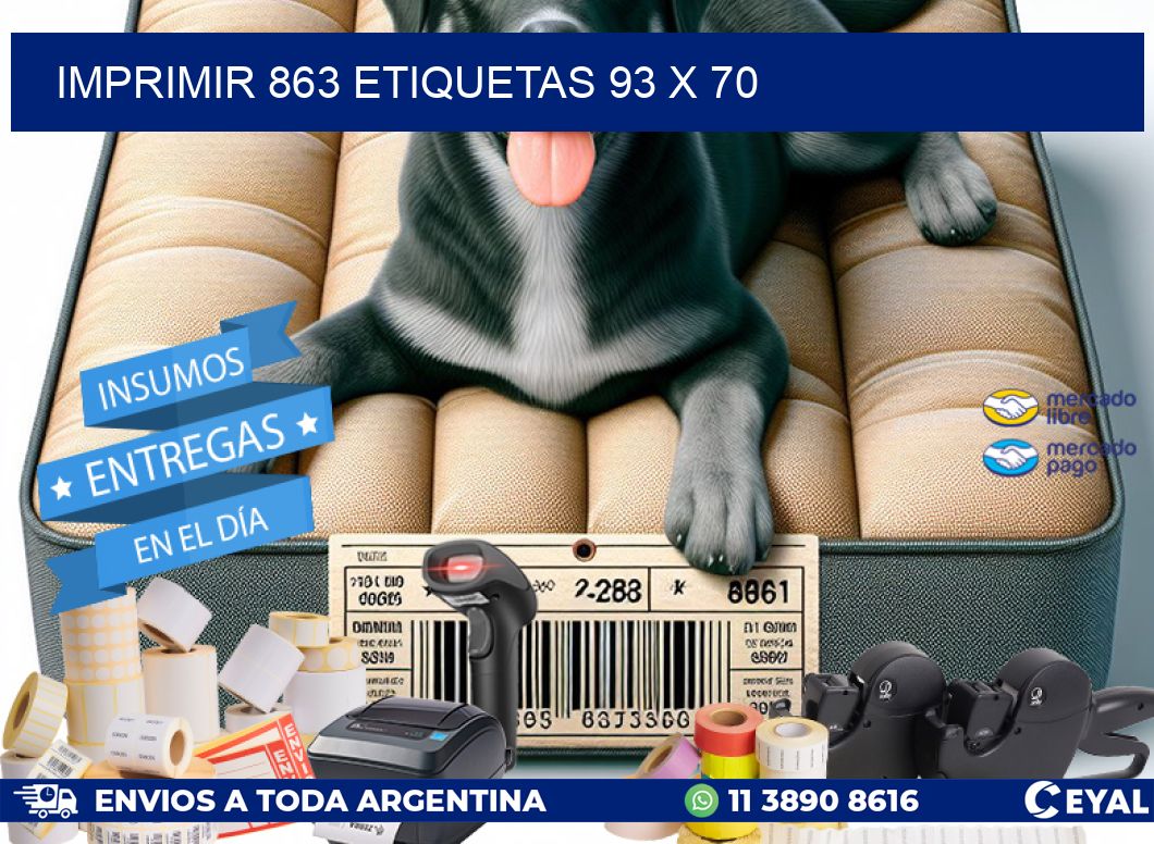 IMPRIMIR 863 ETIQUETAS 93 x 70