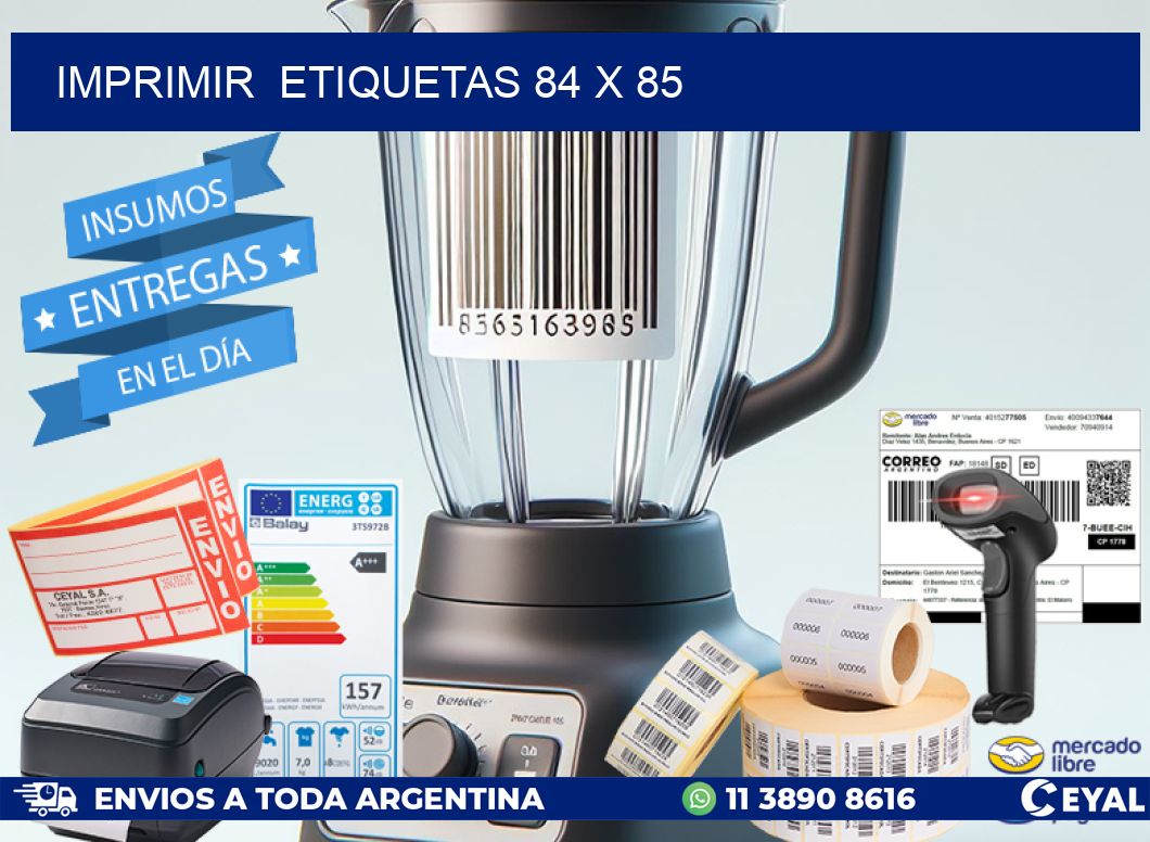 IMPRIMIR  ETIQUETAS 84 x 85