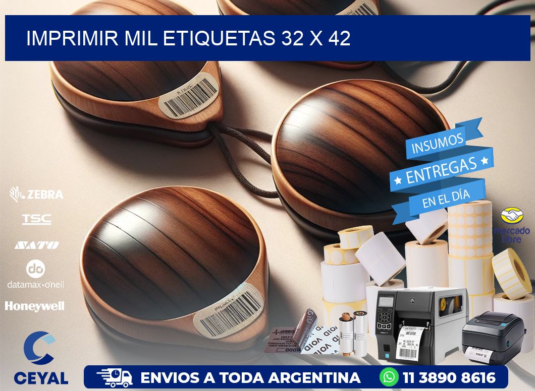 IMPRIMIR MIL ETIQUETAS 32 x 42