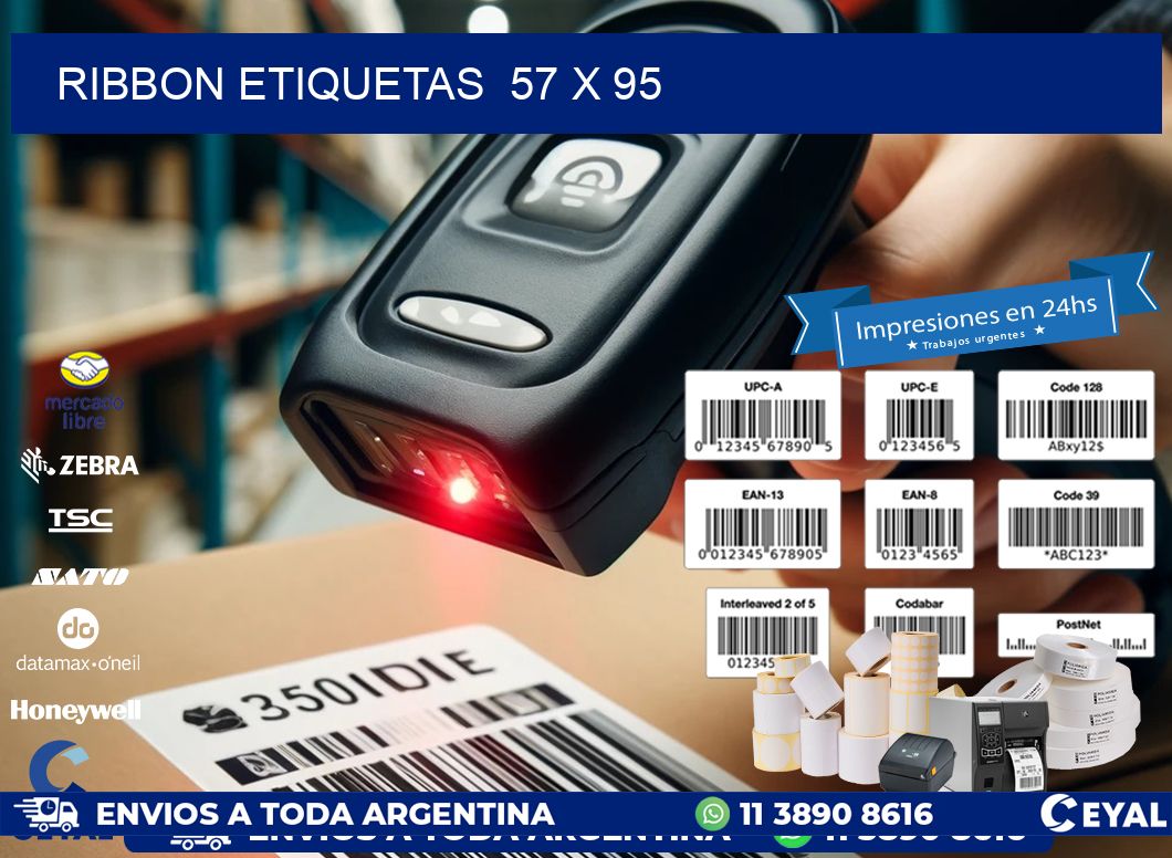 RIBBON ETIQUETAS  57 x 95