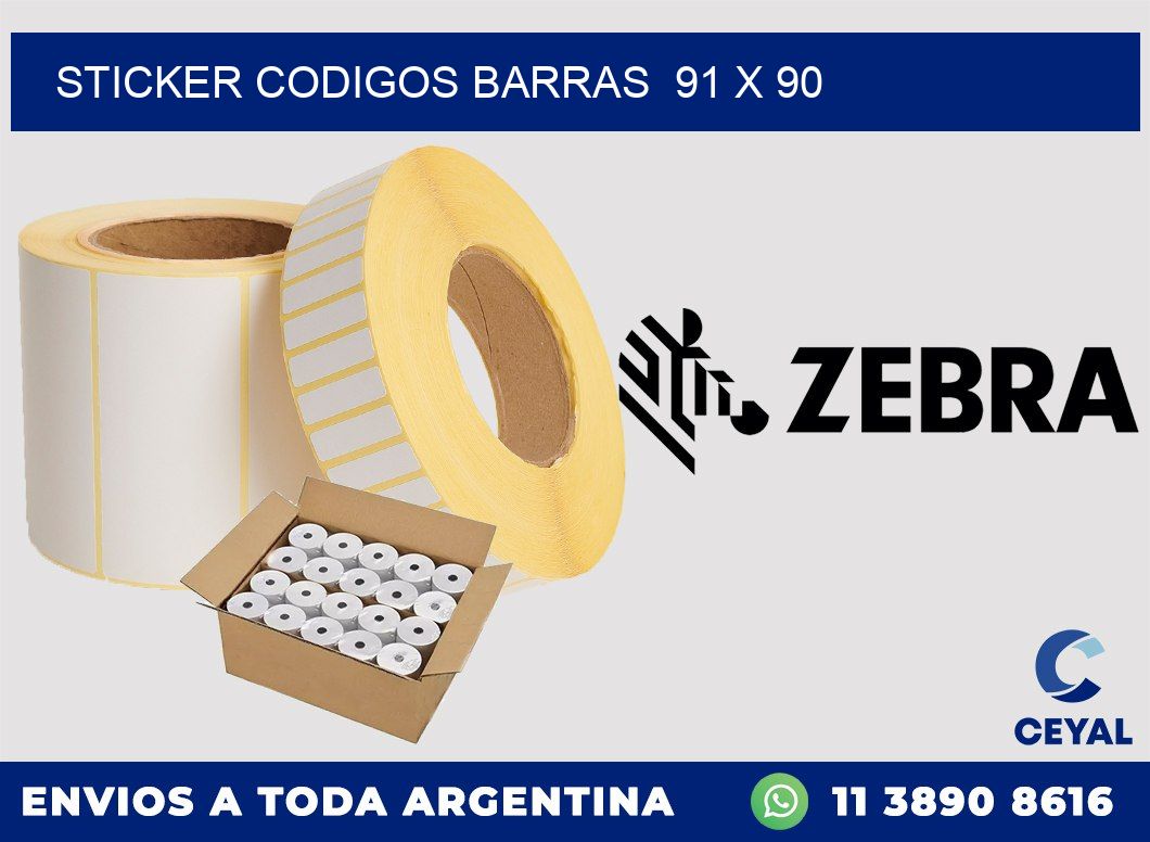 STICKER CODIGOS BARRAS  91 x 90